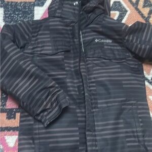 Columbia Kids Black and Gray Puffer Coat